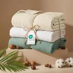 Bedsure 100% Cotton Muslin Blanket King Size for Bed - 4-Layer Breathable and Lightweight Thin Soft Summer Gauze Muslin Blanket for Adults, Linen Beige, 108x90 Inches