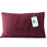 Bedsure Queen Pillow Cases Set of 2 - Burgundy Polyester Microfiber Pillowcase 2 Pack, Super Soft and Cozy Pillowcase, Pillow Case Covers with Envelop Closure, 20x30 Inches