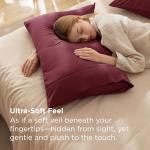 Bedsure Queen Pillow Cases Set of 2 - Burgundy Polyester Microfiber Pillowcase 2 Pack, Super Soft and Cozy Pillowcase, Pillow Case Covers with Envelop Closure, 20x30 Inches