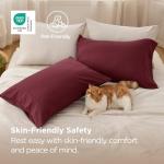 Bedsure Queen Pillow Cases Set of 2 - Burgundy Polyester Microfiber Pillowcase 2 Pack, Super Soft and Cozy Pillowcase, Pillow Case Covers with Envelop Closure, 20x30 Inches