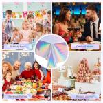 Childom 3 Pack Iridescent Disposable Tablecloths
