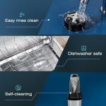 Nahida Blender for Smoothies, 1200W Smoothie Blender for Ice Crushing, Blenders with (2) 6-Fin Blades, Personal Blenders for Kitchen with 23oz, 32oz, 37oz Easy Go Cups for Juices, Silver