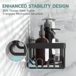 Veken Rustproof Shower Caddy 6-Pack with Soap Holder