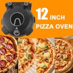 Indoor 12-Inch Retro Pizza Oven with Viewing Window