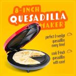 Deluxe 8-Inch Electric Quesadilla Maker, Red