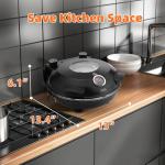 YIBAKE 12-Inch Electric Pizza Oven with Timer