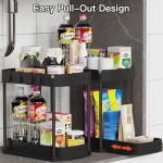 Ukeetap 2 Pack Under Sink Storage Organizers