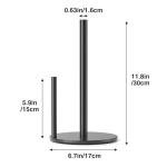 Black Stainless Steel Paper Towel Holder with Weighted Base