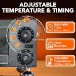 12 Inch Electric Pizza Oven with Timer & Window