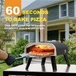 Portable 12" Stainless Steel Outdoor Pizza Oven