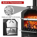 EDOSTORY Outdoor Wood Fired Pizza Oven Set