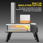 Portable 12" Stainless Steel Outdoor Pizza Oven