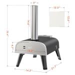 Portable 12" Stainless Steel Outdoor Pizza Oven