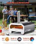 VEVOR 16" Dual Fuel Outdoor Pizza Oven