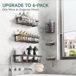 Veken Rustproof Shower Caddy 6-Pack with Soap Holder