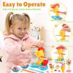 Color Dough Ice Cream Pizza Maker Set for Kids