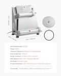 VEVOR Semi-Automatic Pizza Dough Sheeter Machine