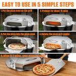 Stainless Steel Pizza Oven Kit for Kettle Grill