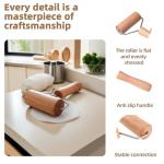 Adjustable Stainless Steel Rolling Pin with Beechwood