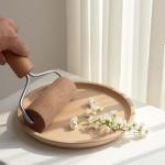 Adjustable Stainless Steel Rolling Pin with Beechwood