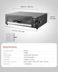 VEVOR 16" Electric Pizza Oven with Temp Control