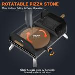 Portable Wood Fired Pizza Oven with Thermometer