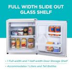 BLACK+DECKER 1.7 Cu Ft Mini Fridge with Freezer