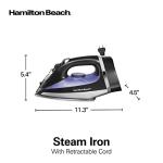 Hamilton Beach Clothes Steam Iron with Retractable Cord