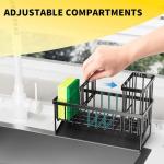 Cisily Stainless Steel Sink Caddy with Brush Holder