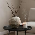 DIF DECO Ceramic Farmhouse Vase Rustic Decor,Pottery Decorative Flower Vases for Home Decor,Boho Vase for Table, Living Room,Bathroom,Shelf,Mantel Decoration,5.5 inch