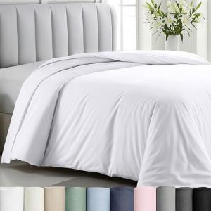 California Design Den Duvet Cover King Size Only - Winner Good Housekeeping Best Bedding Awards 2025, Premium 400 Thread Count Sateen, 100% Cotton Duvet Covers, Button Closure & Corner Ties - White
