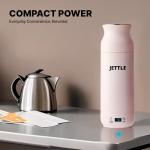 Jettle Electric Kettle - Travel Portable Heater for Coffee Tea Milk Soup - Stainless Steel Travel Water Boiler tea pot with Temperature Control - LED - Automatic Power Off - 450ml - Kitchen Appliance