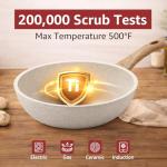 Bazova 24 Pcs Pots and Pans Set Non Stick Ceramic Cookware Set,Healthy Non Toxic Kitchen Cookware Sets with Large Capacity,Induction Compatible,PFAS/PTFE/PFOA/PFOS Free,Cream White