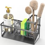 Cisily Stainless Steel Sink Caddy with Brush Holder