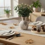 SIDUCAL Rustic Ceramic Farmhouse Flower Vase with 2 Handles, Whitewashed Terra Cotta Vase, Decorative Pottery Flower for Home Decor, Table, Living Room, Shelf Decor, 7.3 Inch, Terra