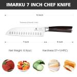 imarku Chef Knife 7 Inch Kitchen Knife Ultra Sharp Santoku Knife - 7Cr17Mov Japanese Chefs Knife, Kitchen Gadgets 2025, Birthday Gifts for Him Her, Best Gifts for Women Men