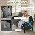 STHOUYN 56" W Fabric Loveseat Sofa with 2 USB, Small Couches for Living Room, Bedroom, Office, Easy Assembly & Comfy Cushion, Dark Grey