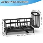 Cisily Black Sponge Holder and Sink Organizer