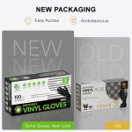 Black Vinyl Disposable Gloves for Cooking & Cleaning