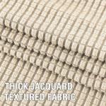 H.VERSAILTEX 4 Piece Stretch Couch Covers for 3 Cushion Couch Sofa Furniture Slipcovers Feature Upgraded Thicker Jacquard Fabric (Sofa, Natural)