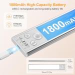 Gritin 10.2inch Under Cabinet Lighting Rechargeable -84 LED Super Bright,3-Color& 5 Level Brightness,4 Modes,Motion Sensor, Long Lasting- Easy Installation Magnetic Under Cabinet Closet Lights -2 Pack