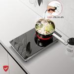 2-Burner Electric Cooktop with Child Safety Lock