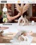 Modern Nordic Boho Decorative Vase Set (Cream White)
