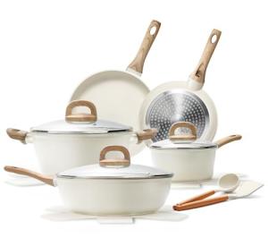 14 Pcs Pots and Pans Set, Nonstick Cookware Sets, Granite Induction Cookware Non Stick Cooking Set with Frying Pans, Saucepans, Saute Pan, Extra Large Casserole, PFAS PTFE PFOA PFOS Free