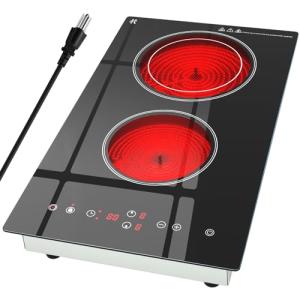 Zarbaco 2-Burner Electric Cooktop with Touch Control