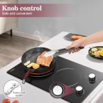 Hobsir 2 Burner Electric Cooktop with Knob Control