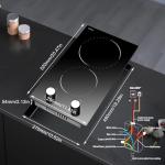 Hobsir 2 Burner Electric Cooktop with Knob Control