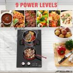 Electric 2 Burner Cooktop with Safety Features