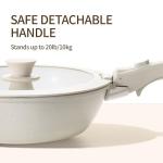 BECIGAR 21PCS Pots and Pans Set Ceramic, Pots and Pans Set Non Stick, Removable Handle, Stackable, Nonstick Cookware Set, Non Stick for Cooking