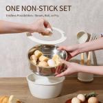 BECIGAR 21PCS Pots and Pans Set Ceramic, Pots and Pans Set Non Stick, Removable Handle, Stackable, Nonstick Cookware Set, Non Stick for Cooking